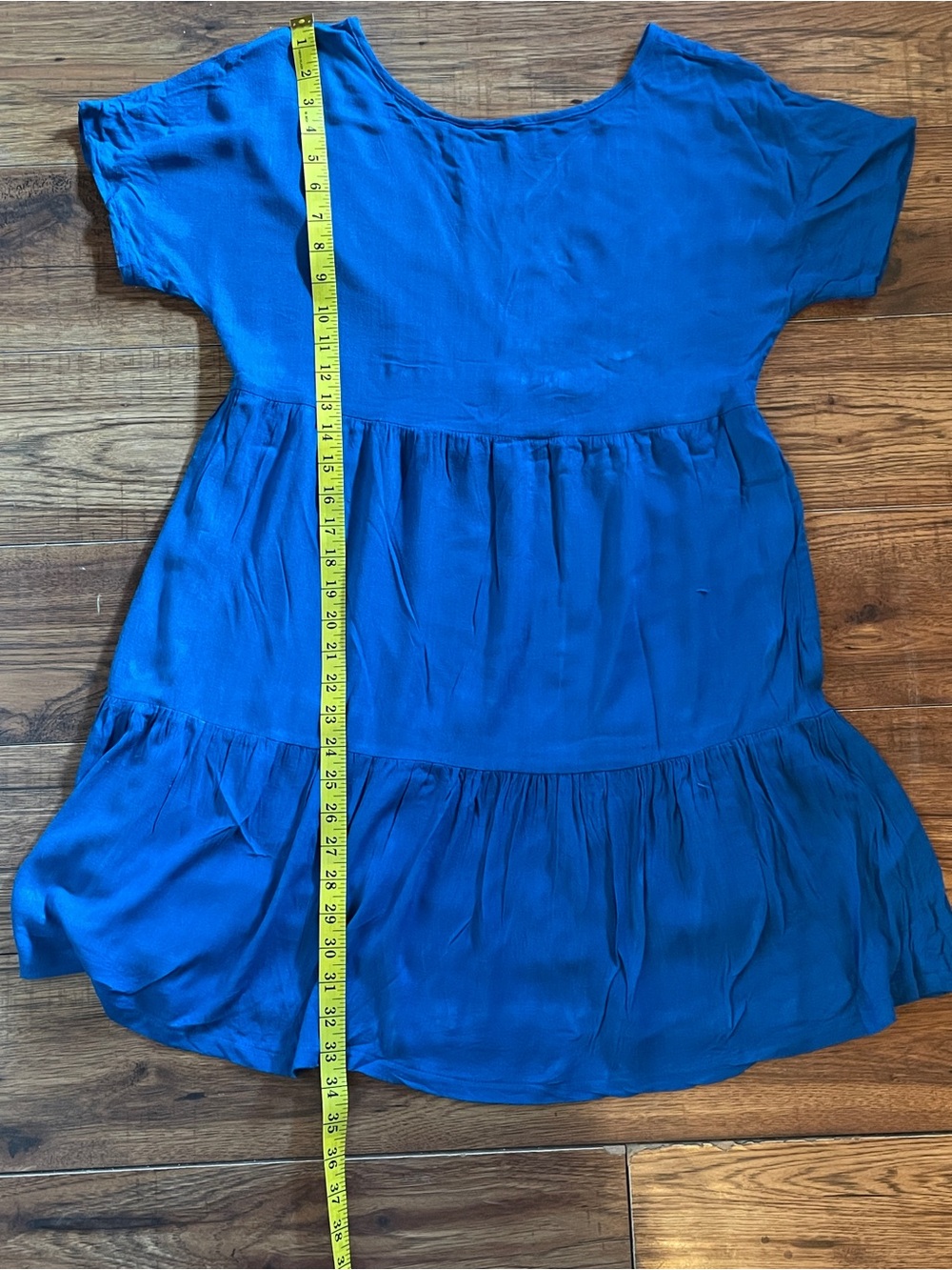 Daily story- Blue Tiered Dress - Made in Montreal Canada